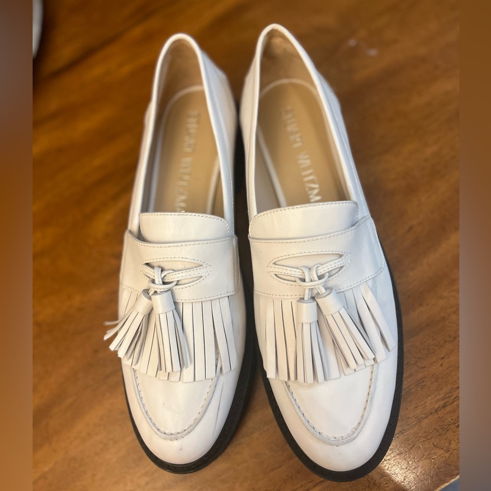 Stuart Weitzman
Mila Lift Pearl leather Tassel loafers 11.5